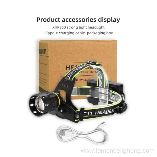 Powerful LED Usb Rechargeable Waterproof Headlight